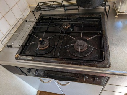 施工前のビルトインコンロ