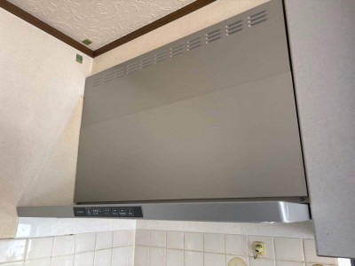 交換後の新しいレンジフード 交換後の新しいレンジフード