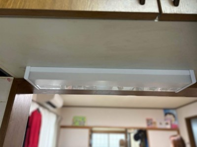 交換後のLEDキッチンライト 交換後のLEDキッチンライト