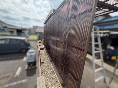 施工後の波板の様子