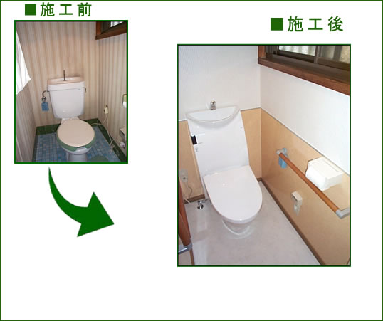 O様邸トイレ ビフォーアフター O様邸トイレ ビフォーアフター