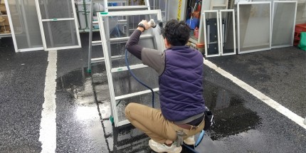 網戸の水洗い