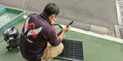 エアコンフィルターの清掃