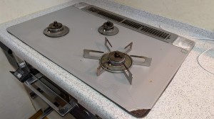 交換前のビルトインコンロ 交換前のビルトインコンロ