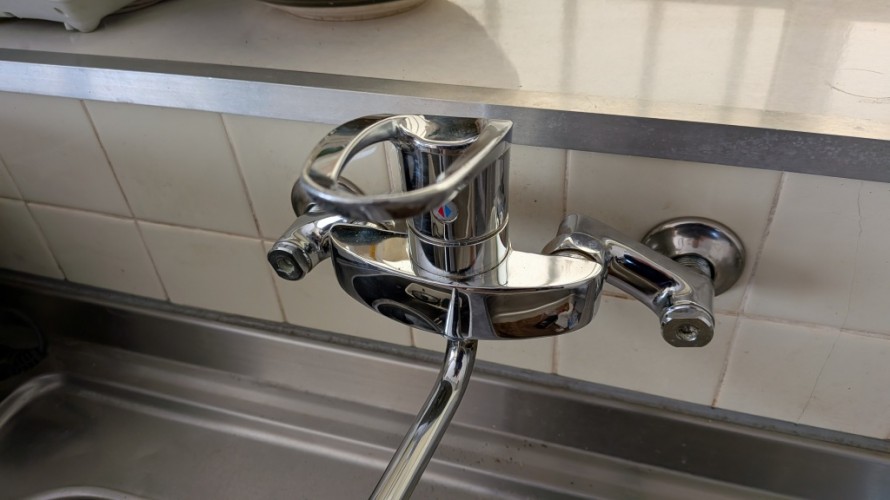 修理完了後のキッチン水栓