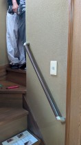 施工後の階段手すり