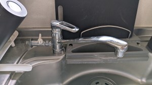 交換前の水栓金具 交換前の水栓金具