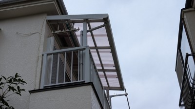 施工後のベランダ屋根全体 施工後のベランダ屋根全体