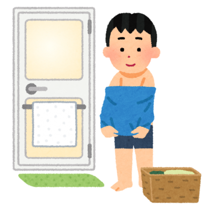 冬の脱衣場は寒い